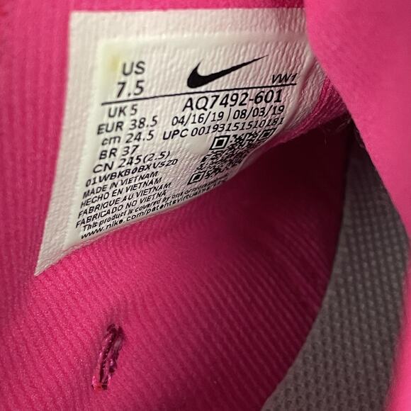 Nike Air Max Bella TR 2 Shoes Womens Size 7.5 Pink Fuchsia Training Sneakers - Picture 12 of 12